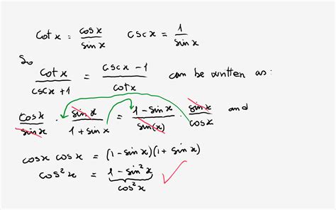 derive the integral of cotx secx cscx